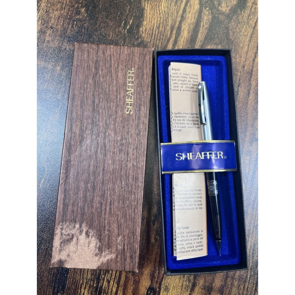 VINTAGE Sheaffer Pen Set Silver Tone Gift Boxed